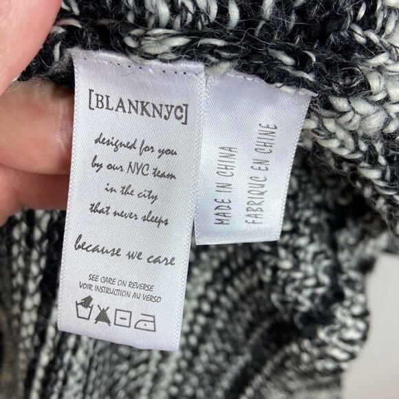 Nwt BlankNYC Sweater Vest Flying Monkey Cowl Neck Knit Size Medium Grey Shawl - Picture 9 of 12